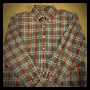 Izod Mens Plaid Shirt M